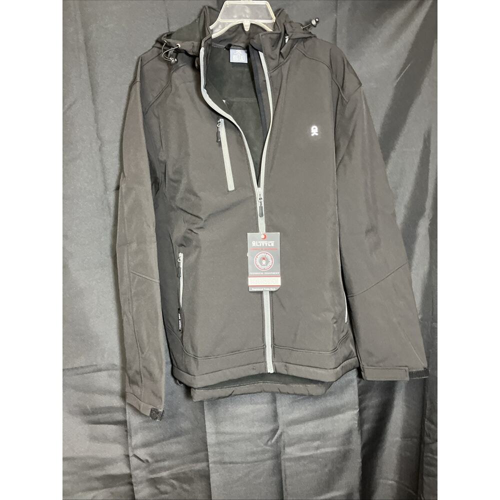Little Donkey Andy Men’s Softshell Fleece lined Black Jacket Size XL Black NWT
